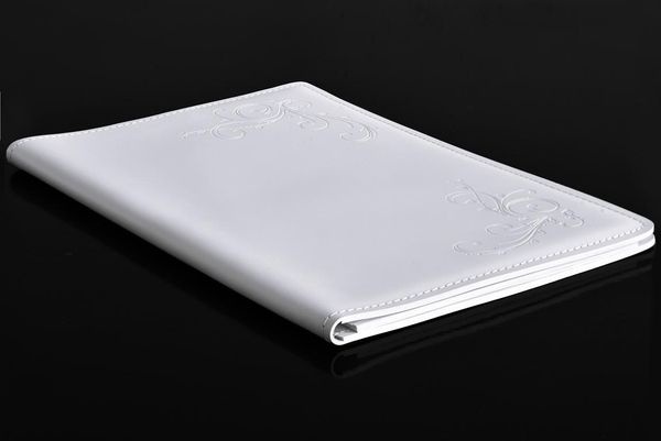 Папка под Блокнот А4  из кожи цвет БЕЛЫЙ