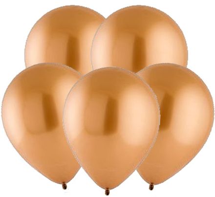 Шары "ХРОМ медные" 35 см (летают от 3-х дней)