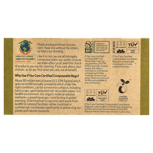 If You Care, мешки для пищевых отходов, 3 галлона, 30 шт.