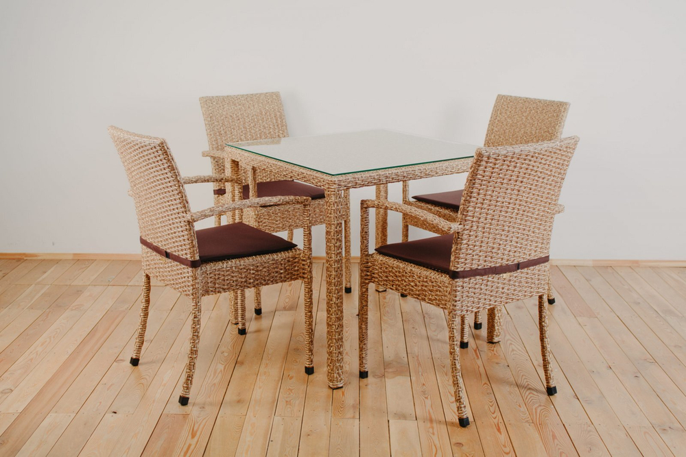 Кресло плетеное ReeHouse Dove, бежевый люкс