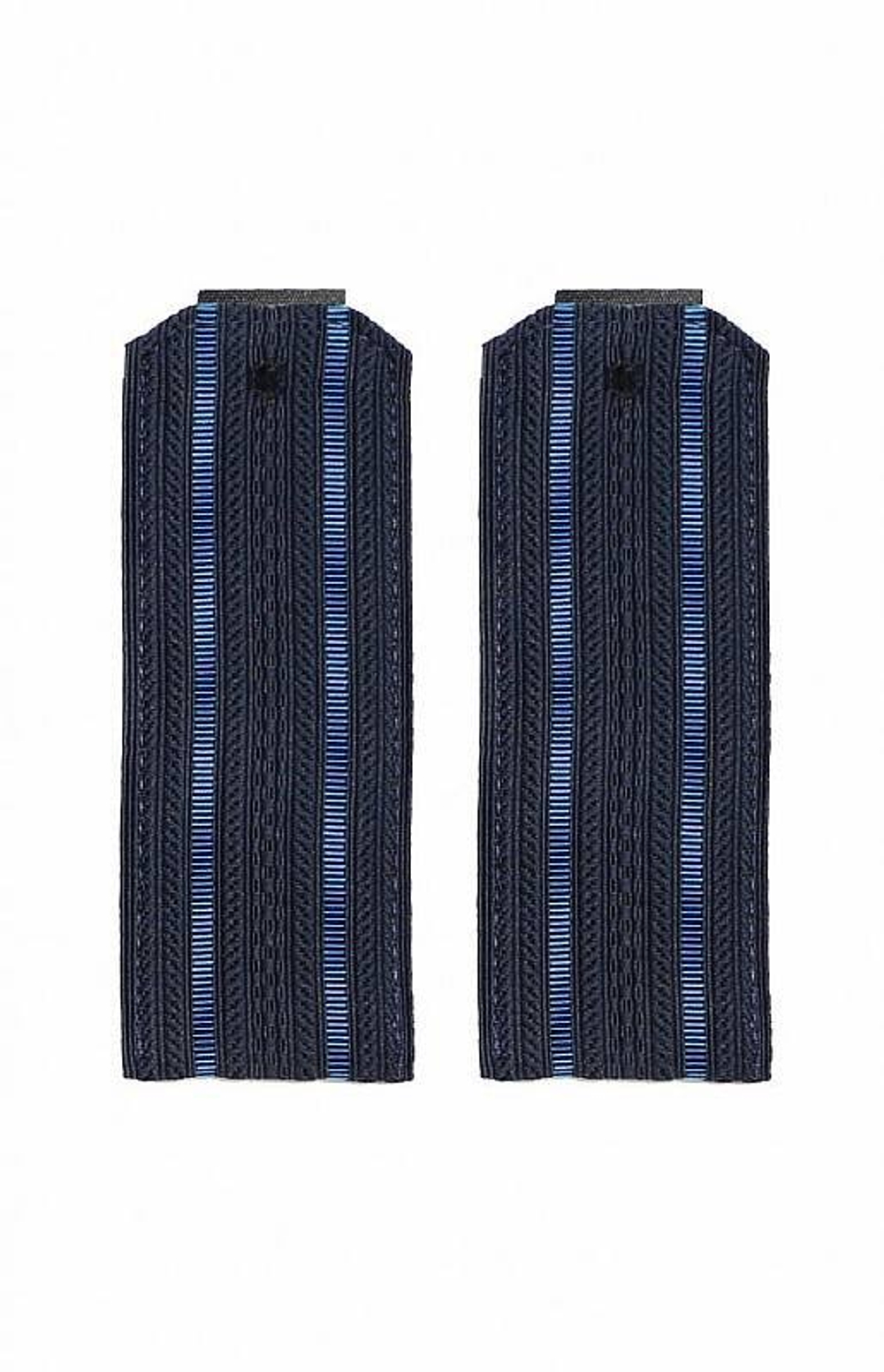 Погоны синие два голубых просвета (на пластике)