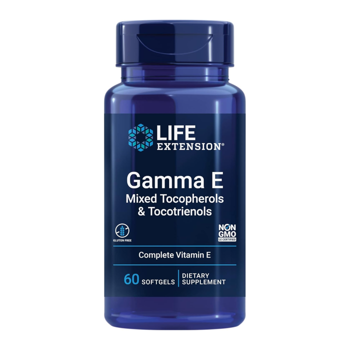 Витамин Е, Gamma E Mixed Tocopherols &amp; Tocotrienols, Life Extension, 60 желатиновых капсул