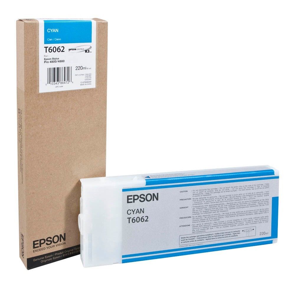 Картридж EPSON T6062 (C13T606200) для Stylus Pro 4800/4880 голубой (220 мл.)