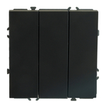 Выключатель 3-клавишный (механизм), STEKKER, 250В, 10А, серия Эмили, RSW10-5108-05, черный уголь, soft touch 49844