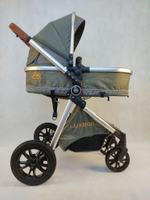 Коляска-трансформер 3в1 LUXMOM V9 Оливковый HGV9 с автолюлькой