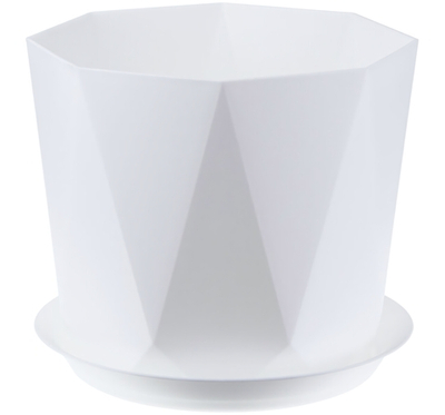 Кашпо ПРИЗМА D130мм 1л с поддоном М3137