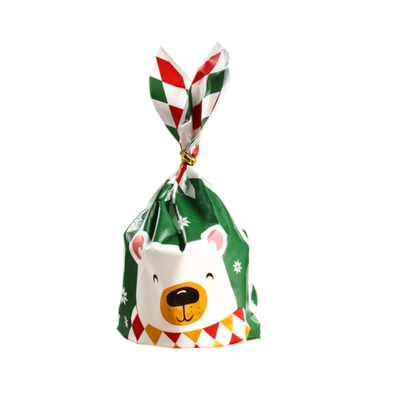 Пакет подарочный Медведь новогодний, 13 х 23 см