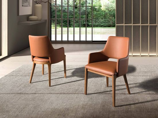 Коричневый стул из экокожи модель 4157 Испания 