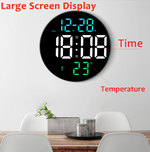 Часы настенные LED Wall Clock DS-3813L Green (пульт)