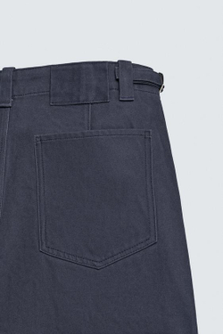 ZARA БРЮКИ ЧИНОС RELAXED FIT С ХЛЯСТИКАМИ, СИНИЙ