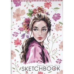 Скетчбук А4 Акварельный Девушка и цветы С20-4175
