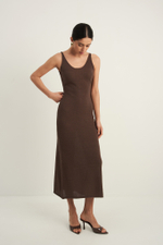 Платье FLUFFY, серо-коричневый