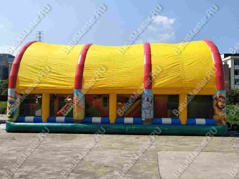 Надувной батут "Зверята с крышей" 11*7*6 м