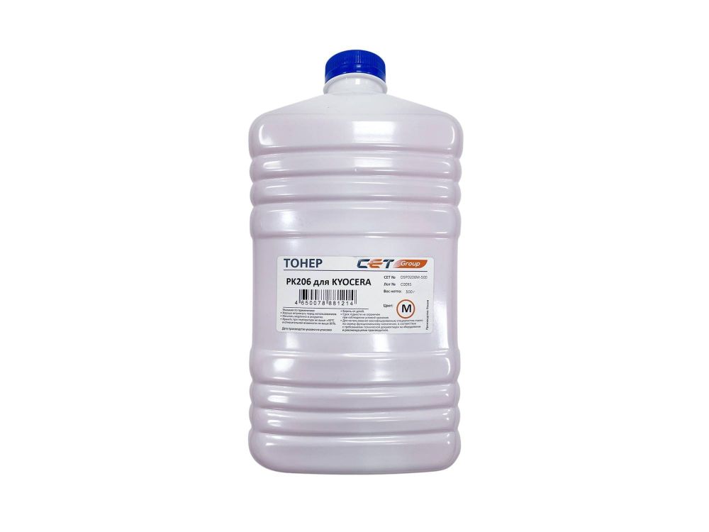 Тонер для KYOCERA ECOSYS M6035cidn Magenta, PK206, 500г, (Japan) (TK-5140M/TK-5150M/TK-5160M) CET