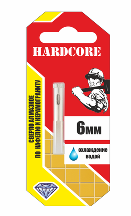 Сверло-коронка алмазная по керамограниту 6мм "Hardcore"