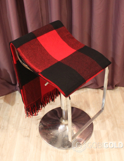 Плед из 100% кашемира 150x200 см. (GOBI Cor.) - красно-черный