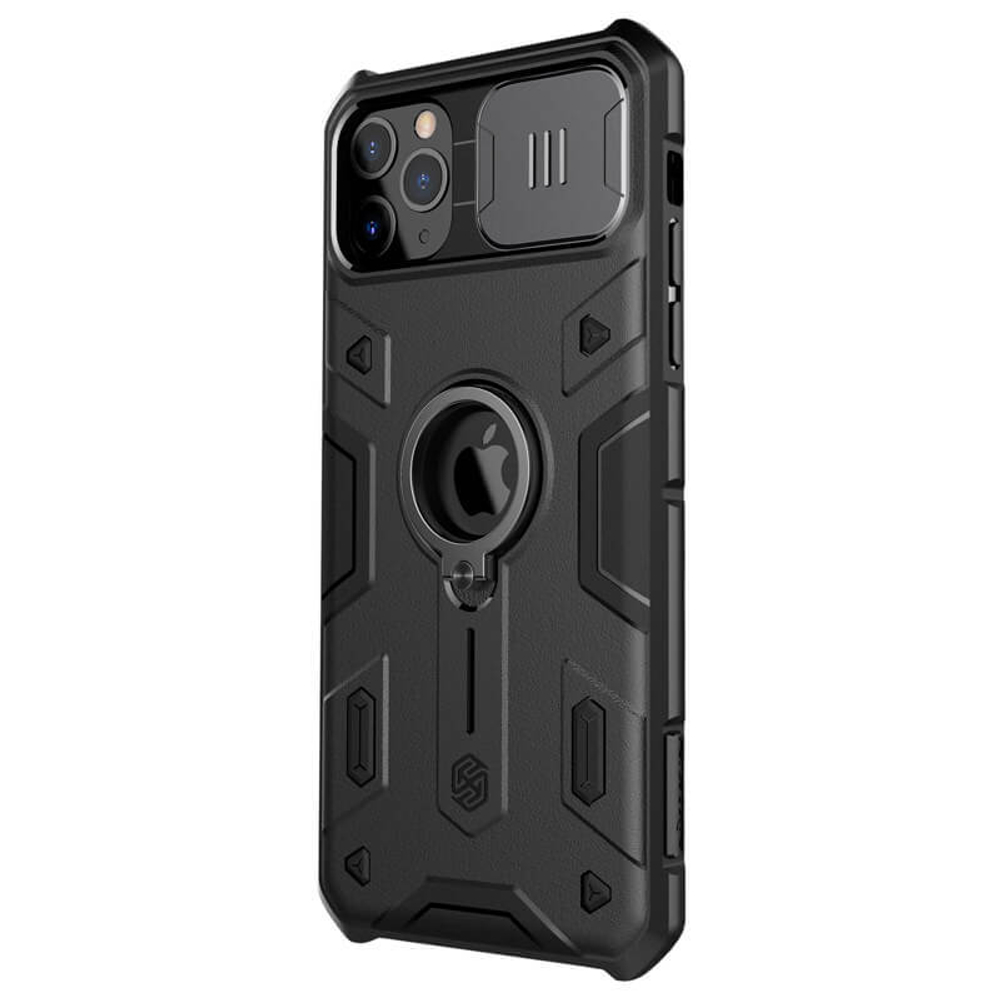 Противоударный чехол с кольцом и защитой камеры Nillkin CamShield Armor Case для iPhone 11 Pro