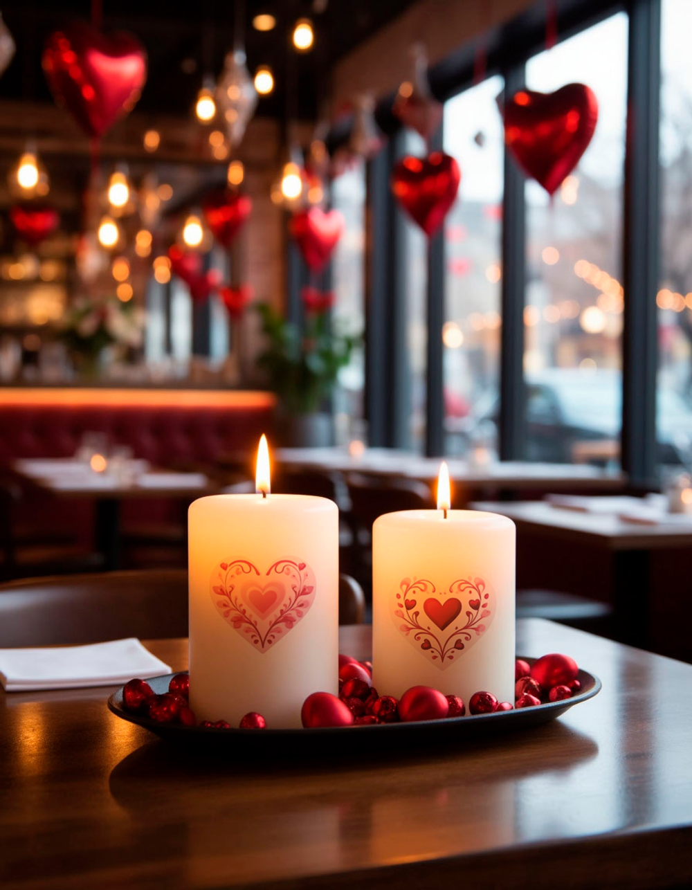 Трансфер переводной - декаль для свечей и гипса день святого валентина 016 А5