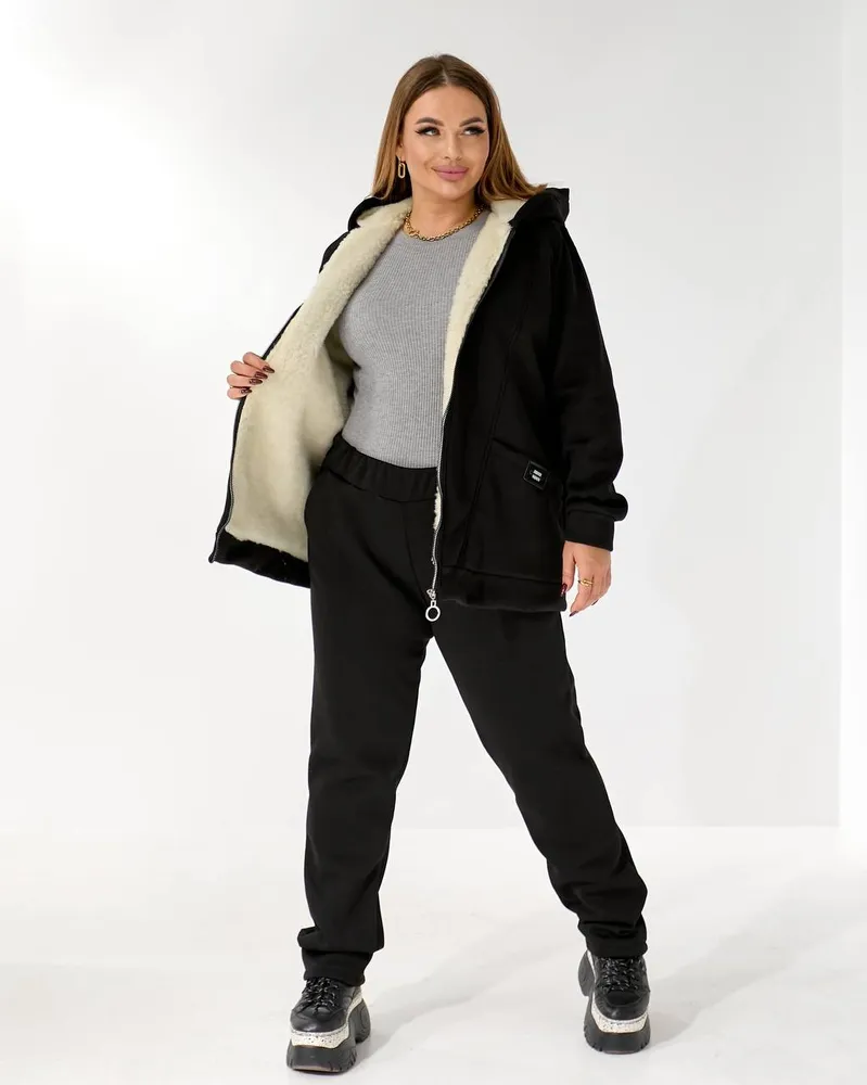 Костюм с мехом УК-5478 Фабрика Моды