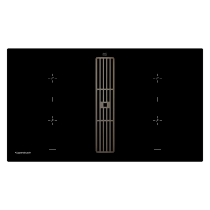 Индукционная варочная панель с вытяжкой Kuppersbusch KMI 9850.0 SR Black Chrome