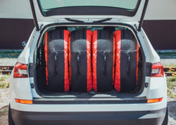 Чехлы AutoFlex для хранения автомобильных колес размером от 15 до 20, полиэстер 600D, 4 шт., цвет черный/красный, 80401