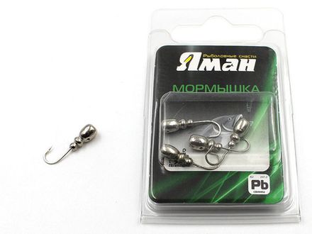 Мормышка "ЯМАН" Немка с отв.,цв.NL с фосф. пяткой, вес 0,8 г