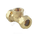 Тройник латунь 25Aх1"х25 обжим/ВР STAHLMANN STFL25000125BEF