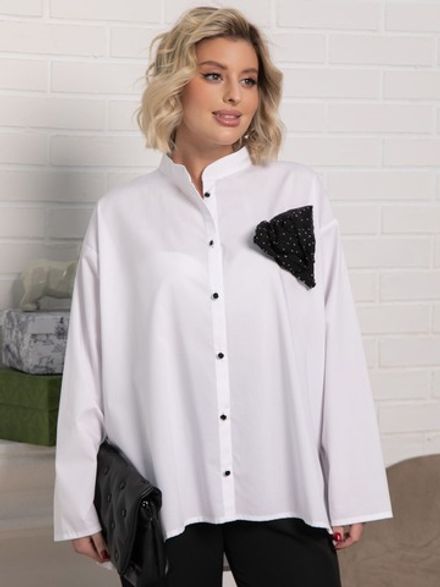 Блуза Луиза (бело-черная) Б15188-39М LT Collection