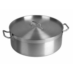 Кастрюля котел 10 л, 32*12 см   низкий с крышкой нерж. ИНДУКЦИЯ P.L. Proff Cuisine