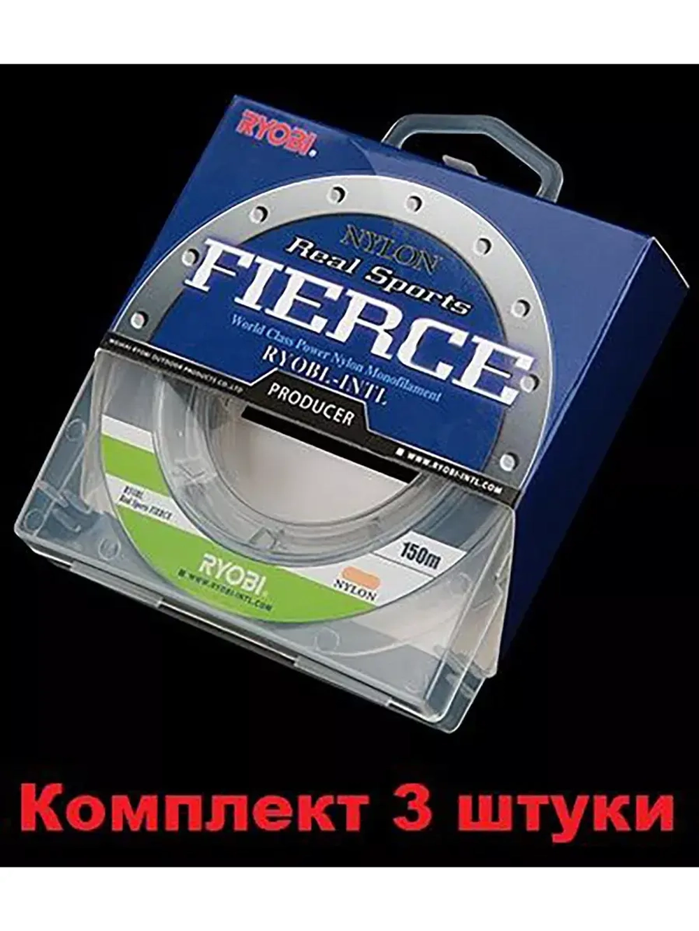 Леска рыболовная FIERCE 150m 0,235mm olive-04, 3 шт