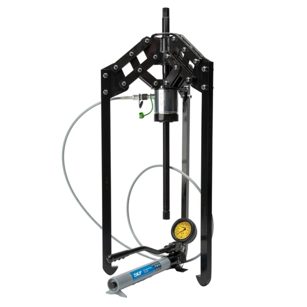 Hydraulically-assisted heavy duty jaw puller with Hydraulic pump with large oil container TMHP 30/600