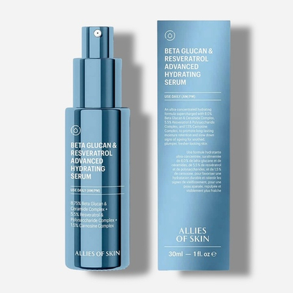 ALLIES OF SKIN Beta Glucan & Resveratrol Advanced Hydrating Serum АНТИОКСИДАНТНАЯ ВОССТАНАВЛИВАЮЩАЯ СЫВОРОТКА С БЕТА-ГЛЮКАНОМ И РЕСВЕРАТРОЛОМ