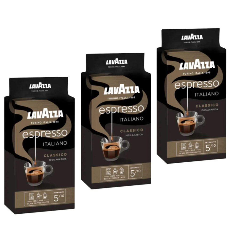 Кофе молотый LavAzza Caffe Espresso, 250 г в/у (Лавацца) х 3 шт