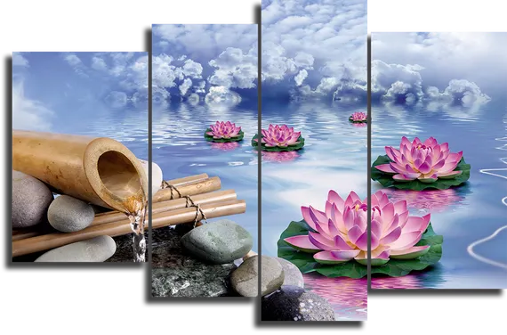 Модульная картина "Цветок лотоса"