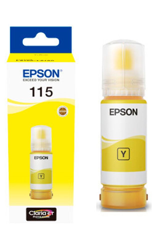 Контейнер с чернилами Epson EcoTank 115 (C13T07D44A) для L8160/8180 желтый