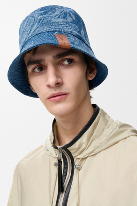 Loewe Двусторонняя панама из джинсовой ткани, джинсовый синий