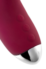Бордовый вибратор-кролик Mion - 22 см. (Цвет: бордовый)