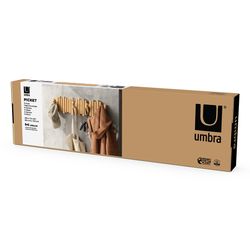 Вешалка настенная Picket, 61 см, 8 крючков, натуральное дерево