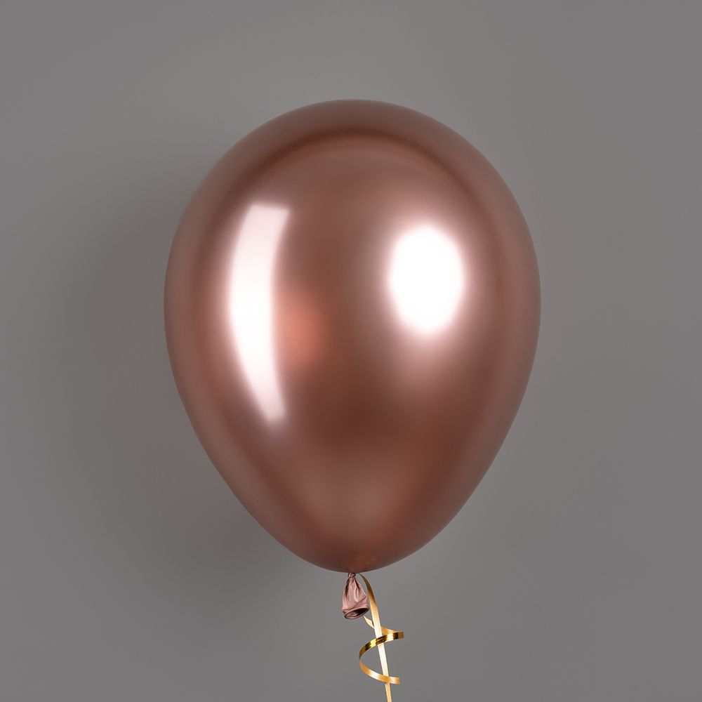 Шар (12''/30 см), Ретро, Розовый, хром, 50 шт.