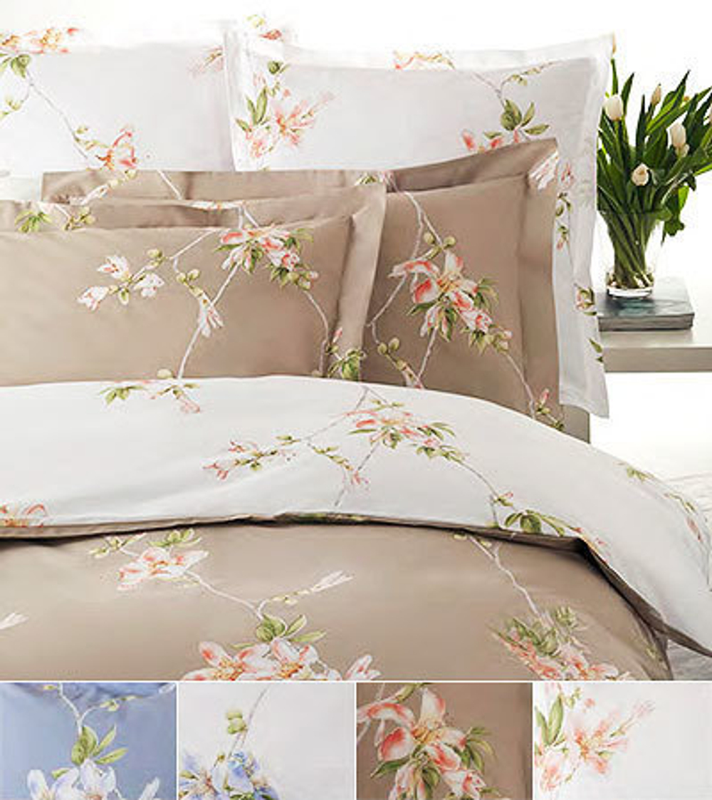 Постельное белье 1.5 спальное Mirabello Chorisia бежевое Италия