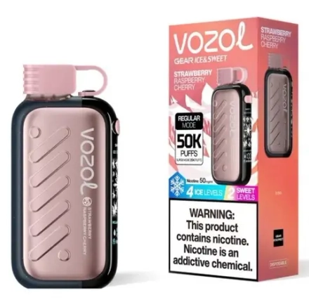 Vozol GEAR ICE & SWEET 50000 - Strawberry Raspberry Cherry (5% nic)