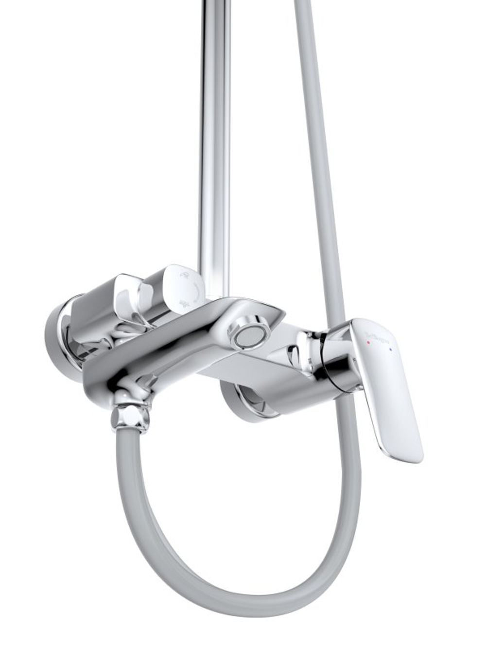 Душевая стойка BelBagno с изливом для ванны DUE-VSCM-CRM