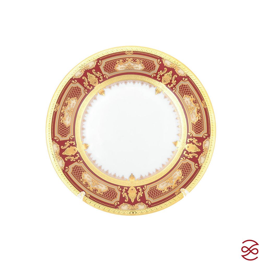 Набор тарелок Falkenporzellan Donna bordeaux gold 17 см(6 шт)