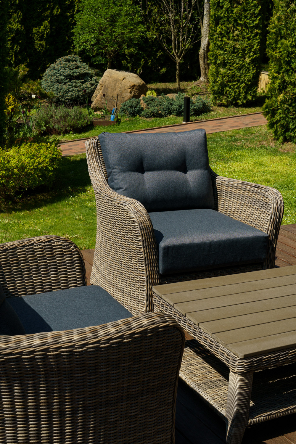 Набор мебели ВЕНЕЦИЯ из искусственного ротанга (цвет коричневый)