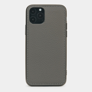Чехол-накладка кожаный для iPhone 11 Pro Max серого цвета
