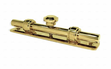 Шпингалет дверной латунный Лисо Ø10 мм 120