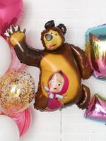 Г Шар фигура Маша и Медведь, 40"/101 см