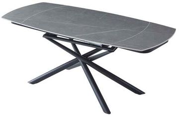 стол BRONX 120- Armani Grey Matt/ черный каркас