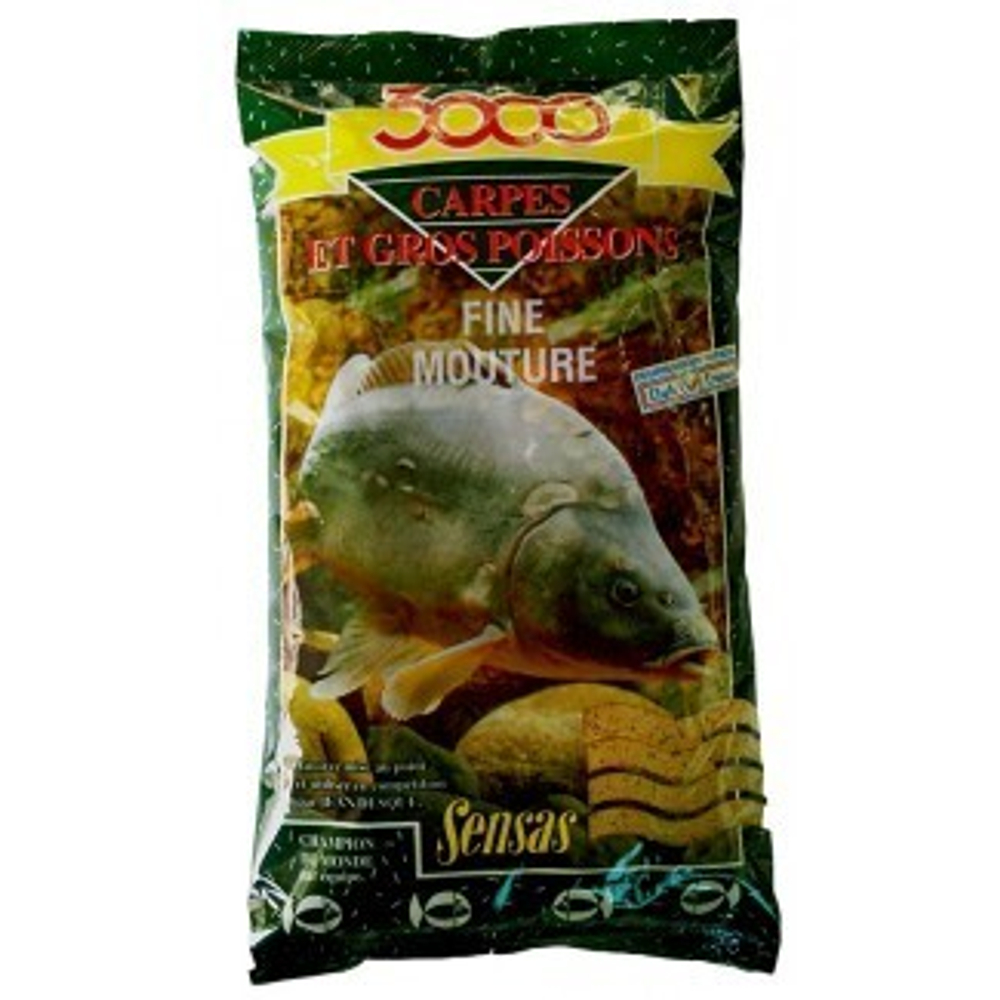 Прикормка Sensas 3000 CARP Fine Mouture 1кг