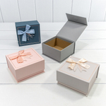 Коробка Ювелирная 13.5х12.5х7.5 см Набор 4 шт с магнитной крышкой (Микс)